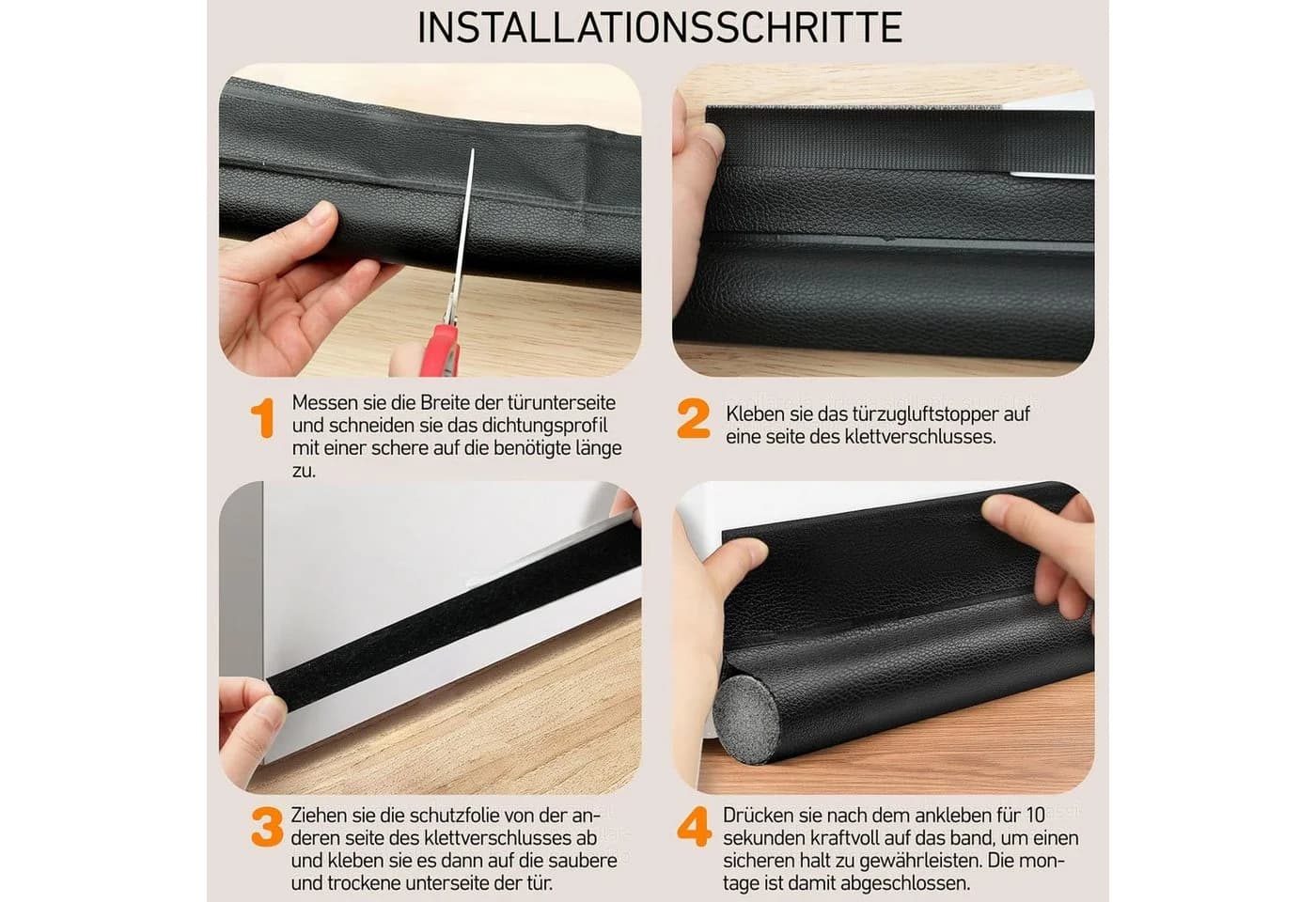 FELIXLEO Selbstklebender Zugluftstopper für Türen - Bild 3