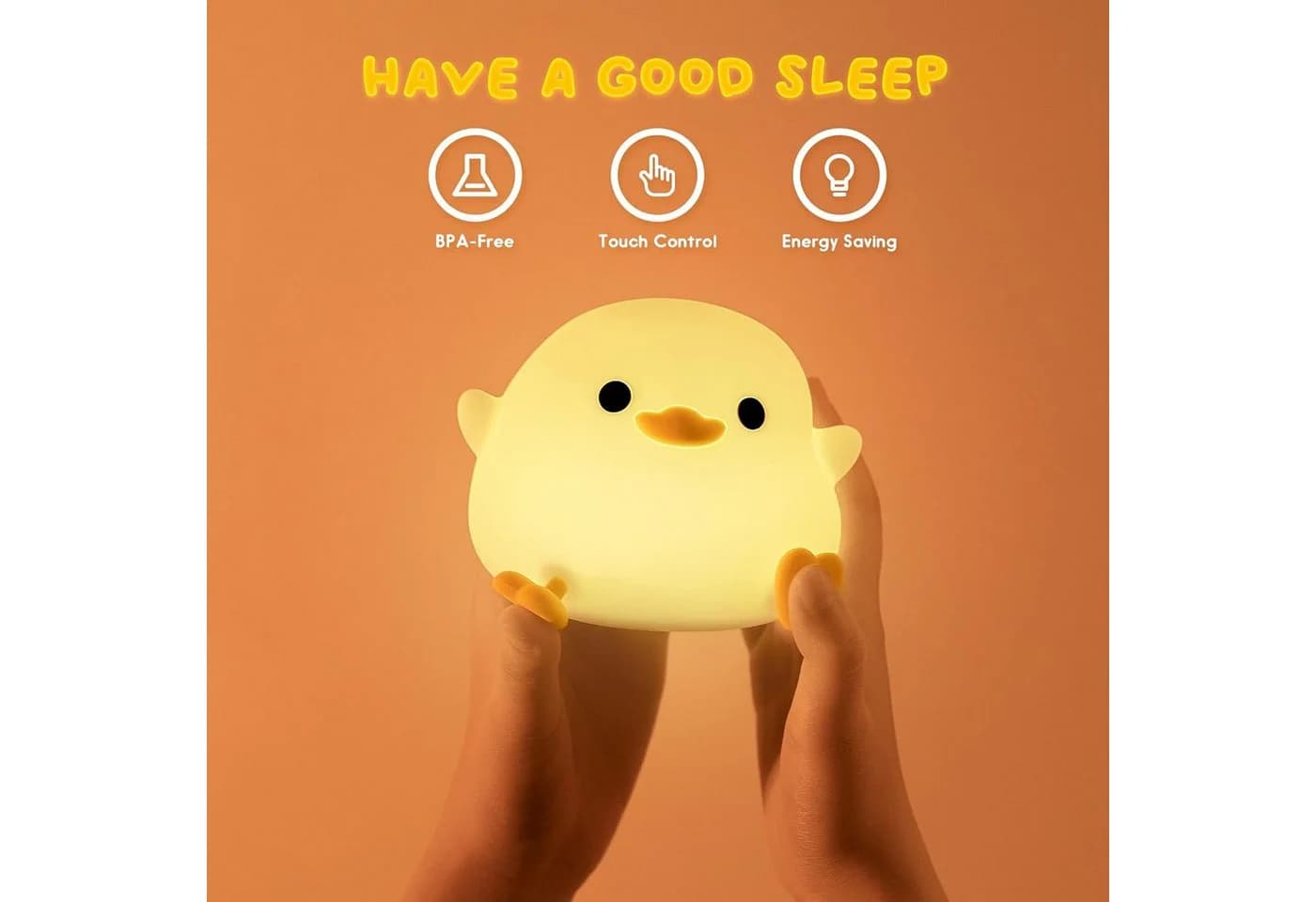 FELIXLEO LED Nachtlicht DoDo Duck Silikon Kinder
