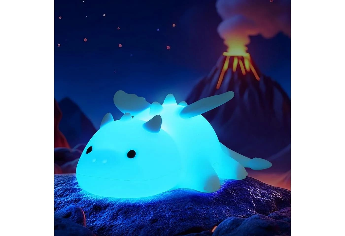 FELIXLEO LED Nachtlicht Drache 8 Farben Silikon Kinderzimmer Lampe - Bild 3