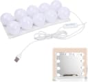 FELIXLEO Schminkspiegel mit 10 LED & 3 Farbmodi Hollywood Spiegelleuchte Bild 2
