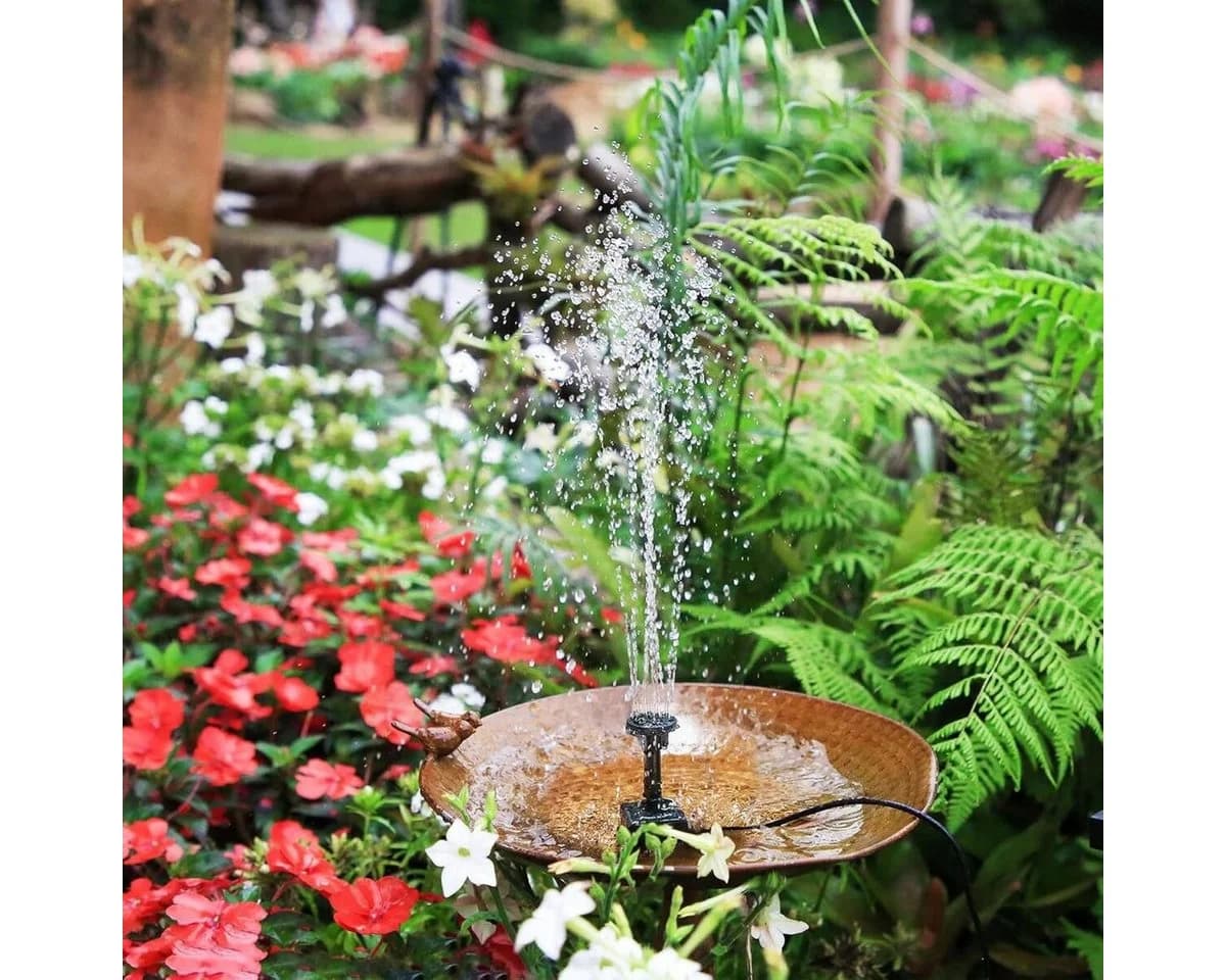 FELIXLEO Solar Springbrunnen 2,5W mit 1,2m Schlauch für Teich & Garten - Bild 3