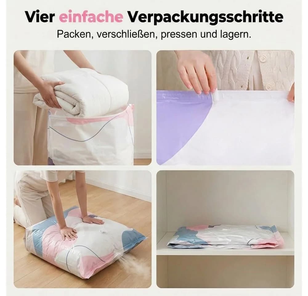 FELIXLEO Kleidersack 3er Vakuumbeutel 100x80x30cm (9 St) - Bild 3