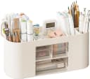 FELIXLEO Stiftehalter Organizer Weiß 10 Fächer mit Schubladen Bild 2