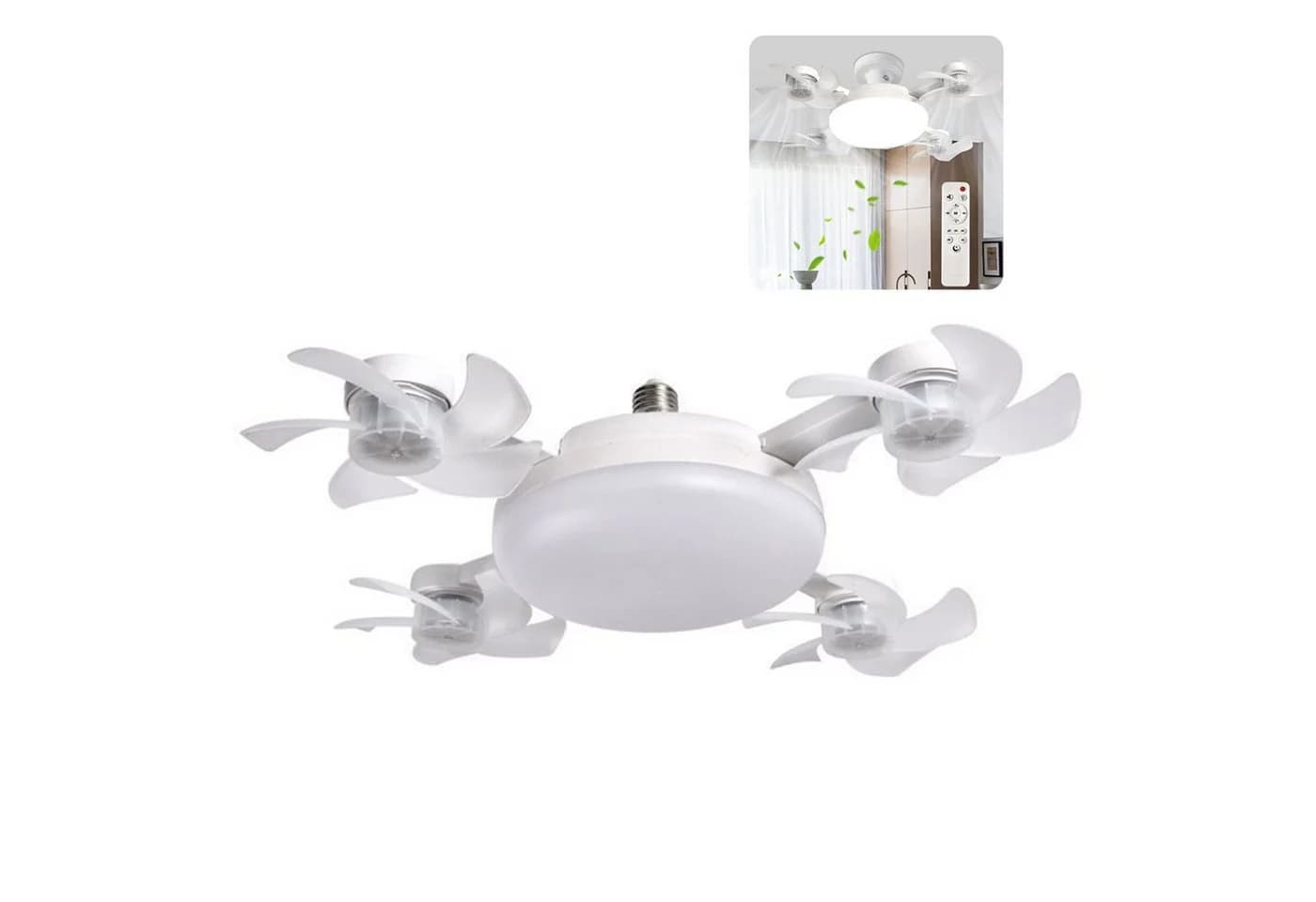 FELIXLEO Deckenventilator mit LED Licht Fernbedienung leise faltbar 60W - Bild 2