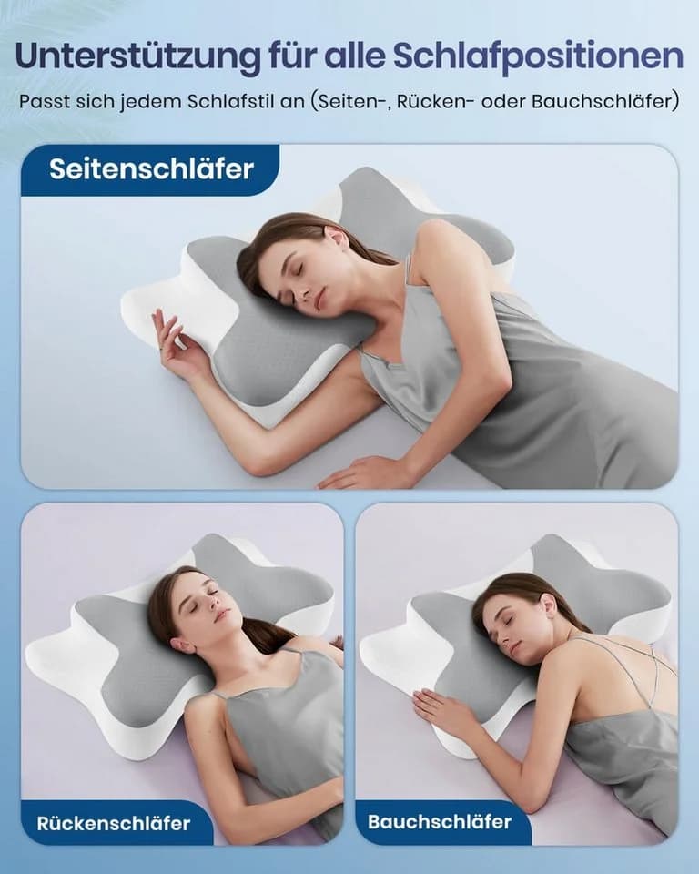 FELIXLEO DONAMA Memory Foam Nackenkissen ergonomisch 6 Zonen - Bild 4