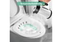 FELIXLEO Faltbarer Badewannensitz Weiß/Grün für Standard-Toiletten Bild 1