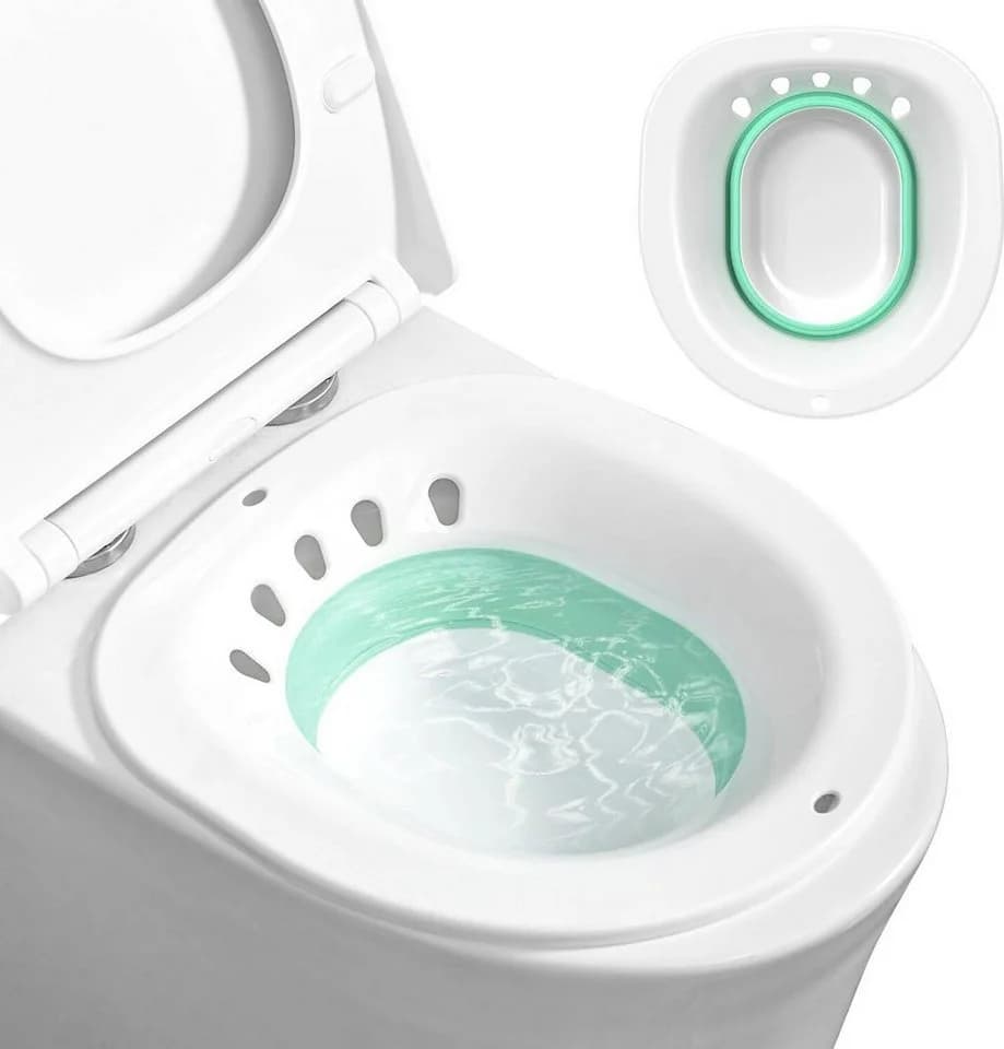 FELIXLEO Faltbarer Badewannensitz Weiß/Grün für Standard-Toiletten - Bild 2