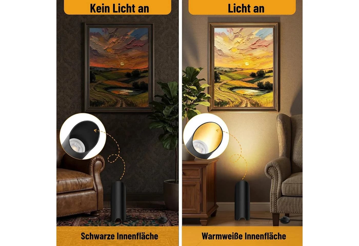 FELIXLEO LED Bodenstrahler Schwarz GU10 Aluminium - Bild 3