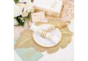 FELIXLEO Platzset Goldene Blattform PVC Abwaschbar Bild 1