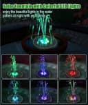 FELIXLEO Solarbrunnen Vogelbad mit 8 Düsen & LED Bild 1