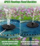 FELIXLEO Solarbrunnen Vogelbad mit 8 Düsen & LED Bild 5