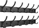 FELIXLEO Garderobenleiste 2er-Set mit 6 Haken Schwarz Metall Bild 2
