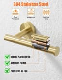 FELIXLEO Toilettenpapierhalter YUET Edelstahl Gebürstetes Gold Bild 5