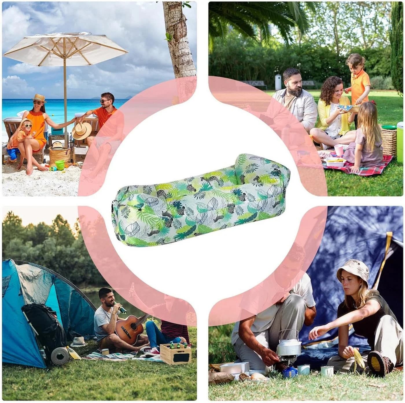 FELIXLEO Aufblasbares Luftsofa Camping Outdoor - Bild 5
