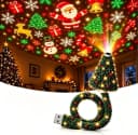 FELIXLEO LED Weihnachtsprojektor mit 6 Motiven USB Bild 2