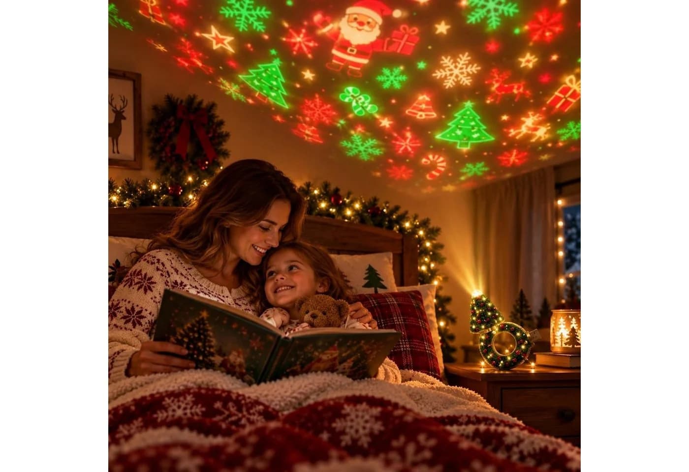 FELIXLEO LED Weihnachtsprojektor mit 6 Motiven USB - Bild 4