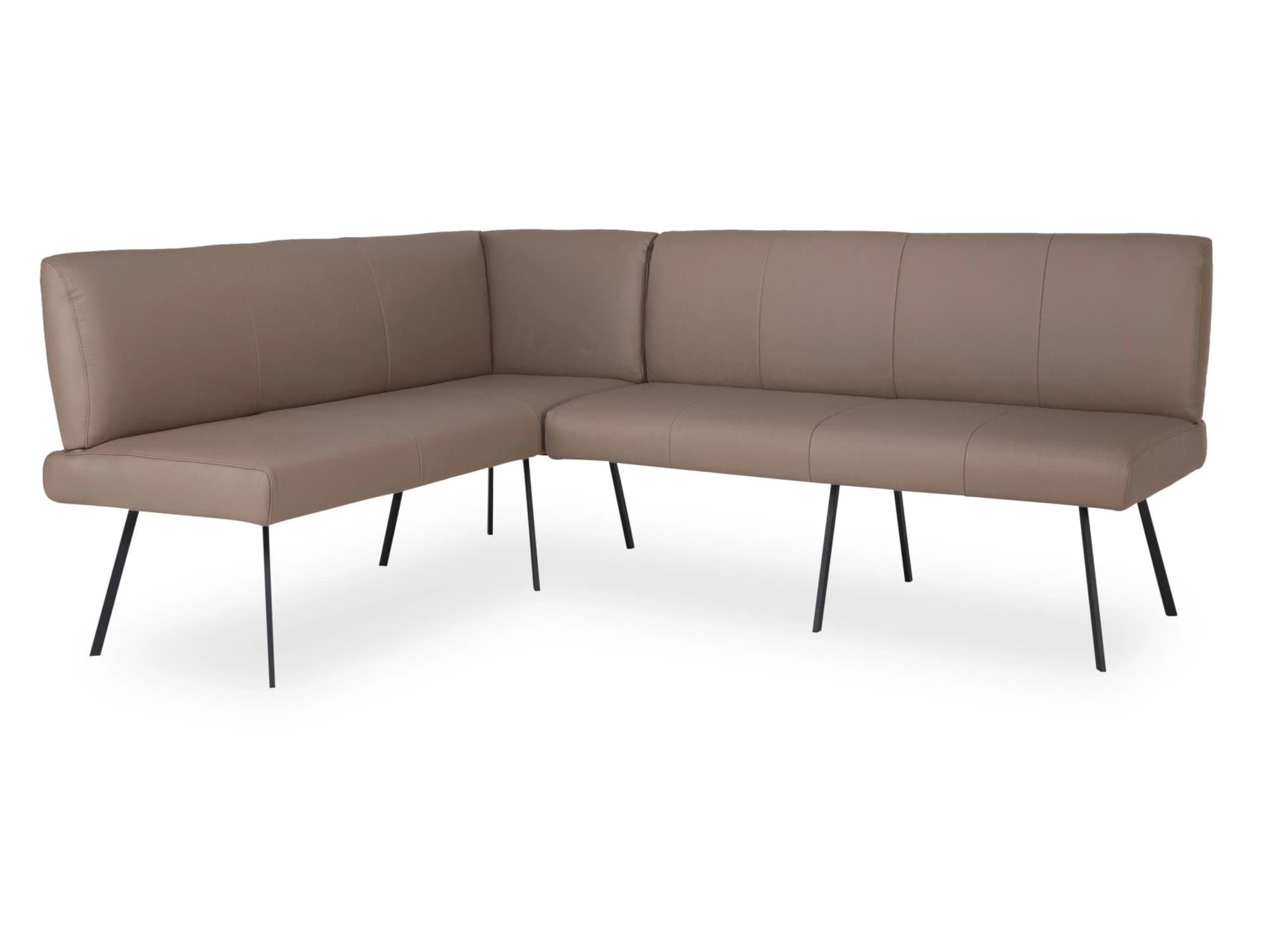Eckbank vito BELLSIZE RINGSTED Leder Schwarz Modern