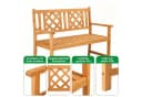LEADZM Gartenlounge-Bank Tannenholz Braun Bild 1