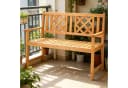 LEADZM Gartenlounge-Bank Tannenholz Braun Bild 5