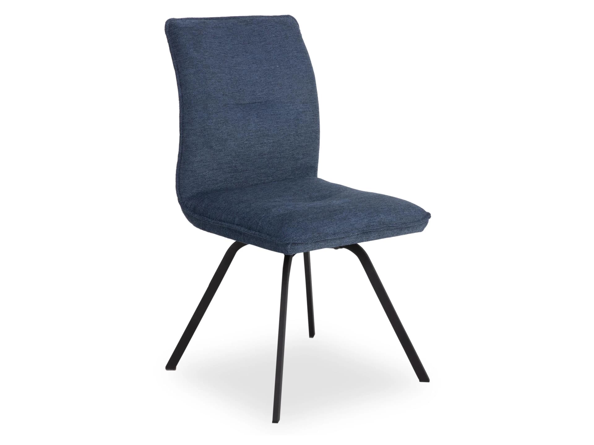 Polsterstuhl KIMBERLY Blau mit Drehfunktion und Stahlgestell