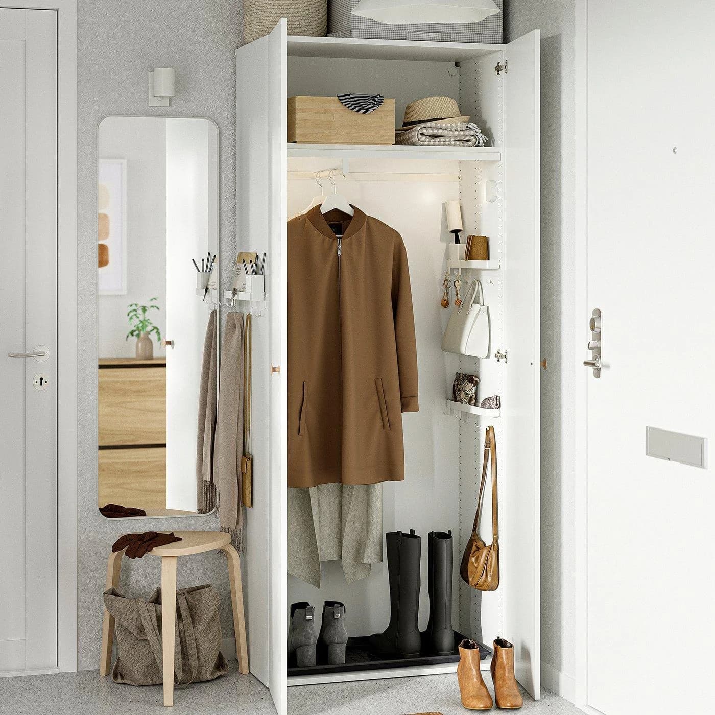 IKEA ALTARLIDEN Hakenleiste mit Stauraum Weiß