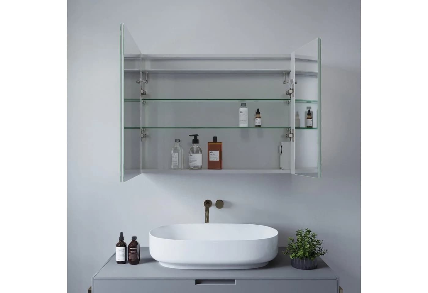 AQUABATOS Spiegelschrank Bad mit Beleuchtung LED 80x60 cm - Bild 5