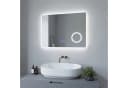 AQUABATOS Badspiegel LED 80x60cm Touch warmweiß mit Kosmetikspiegel Bild 3