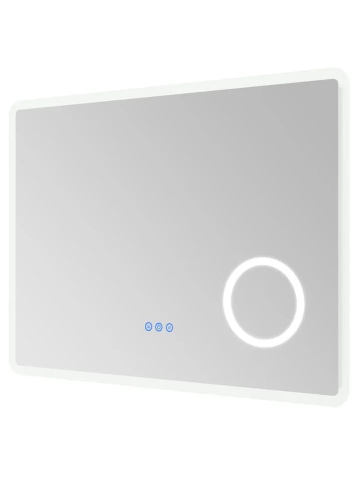 AQUABATOS Badspiegel LED 80x60cm Touch warmweiß mit Kosmetikspiegel - Bild 4