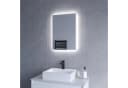 AQUABATOS LED Badspiegel Silber mit Touch-Sensor und Anti-Beschlag Bild 1