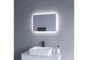 AQUABATOS LED Badspiegel Silber mit Touch-Sensor und Anti-Beschlag Bild 3