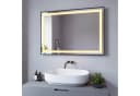 AQUABATOS Badspiegel LED Beleuchtung 100x70cm Touch-Schalter Dimmbar Bild 1