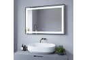 AQUABATOS Badspiegel LED Beleuchtung 100x70cm Touch-Schalter Dimmbar Bild 2