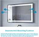AQUABATOS Badspiegel LED Beleuchtung 100x70cm Touch-Schalter Dimmbar Bild 3