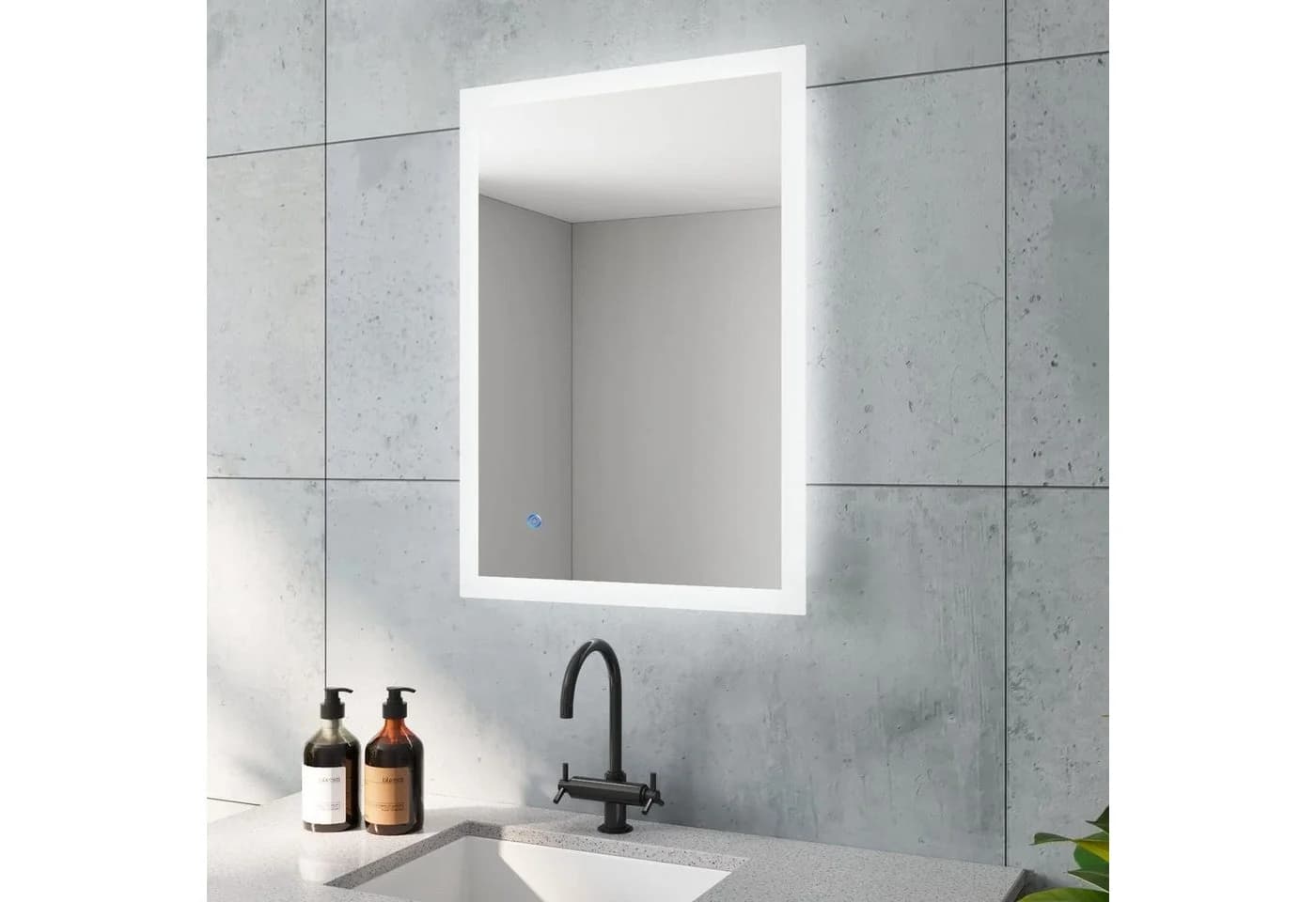 AQUABATOS LED-Badspiegel mit Touch-Schalter und Anti-Fog - Bild 2