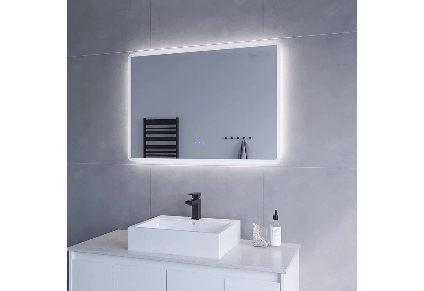 AQUABATOS LED-Lichtspiegel LED Badspiegel Groß Badezimmerspiegel mit Beleuchtung