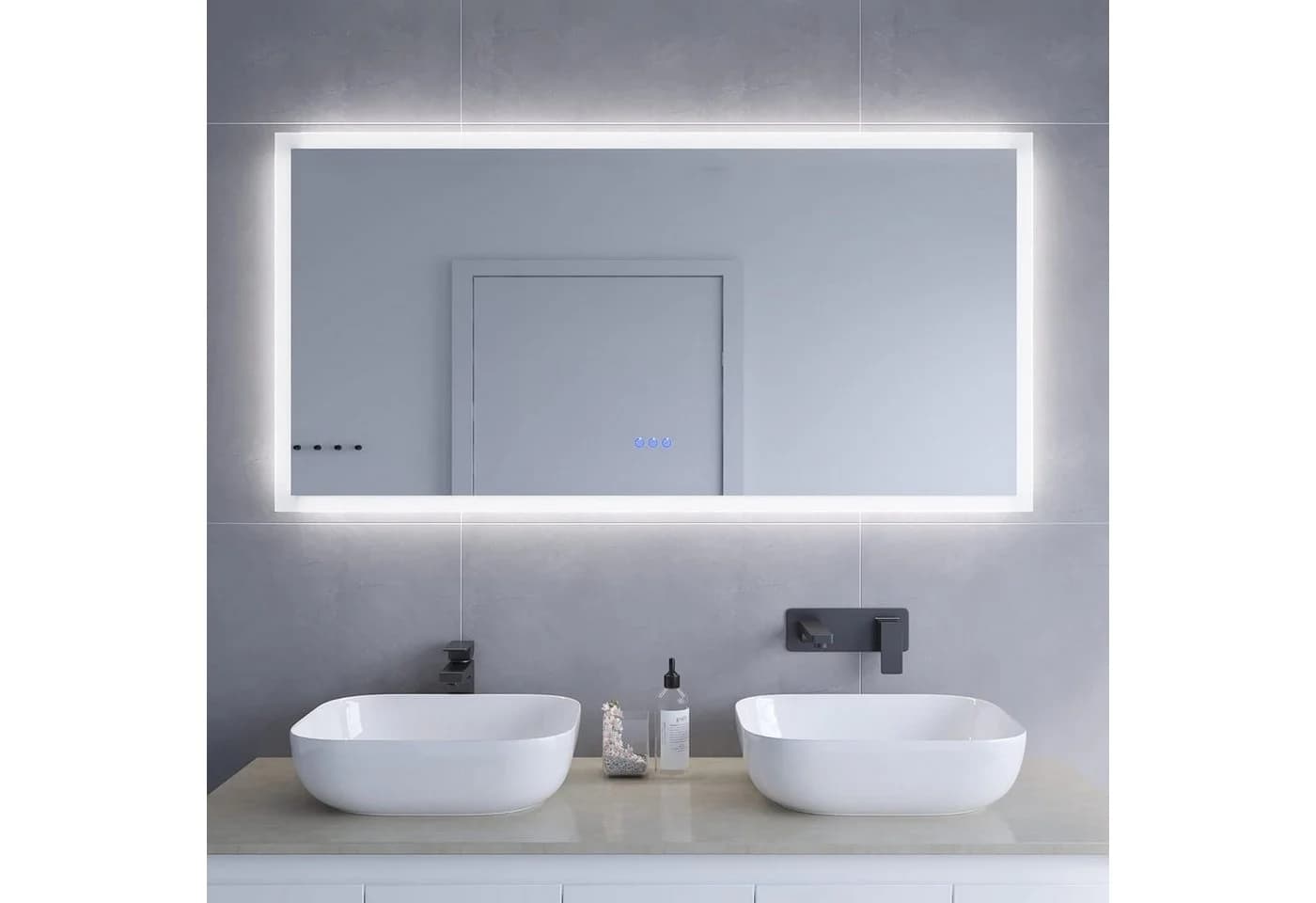 AQUABATOS LED Badspiegel Silber Dimmbar Beschlagfrei - Bild 2