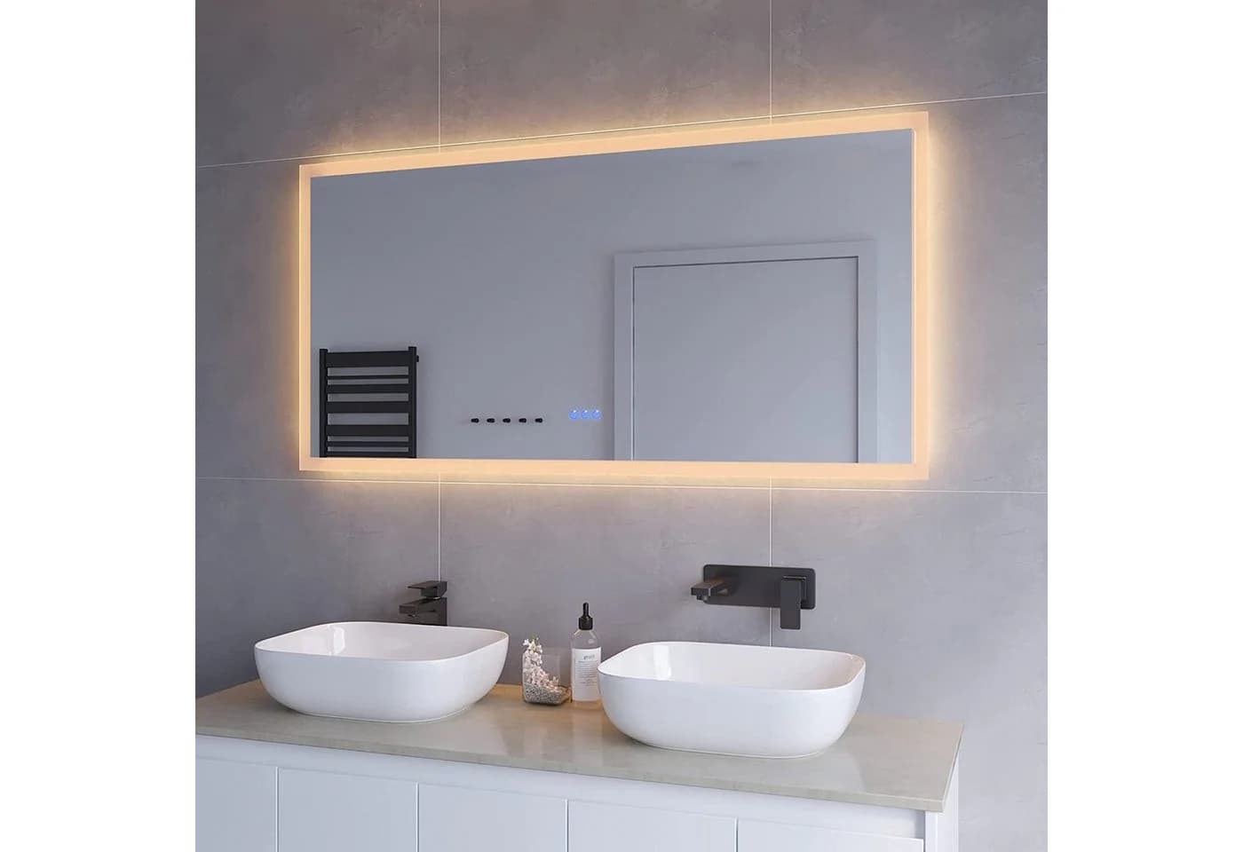 AQUABATOS LED Badspiegel Silber Dimmbar Beschlagfrei - Bild 3