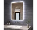 AQUABATOS Badspiegel LED Beleuchtung Touch Beschlagfrei Kaltweiß 6400K Dimmbar Spiegelheizung IP44 Bild 1