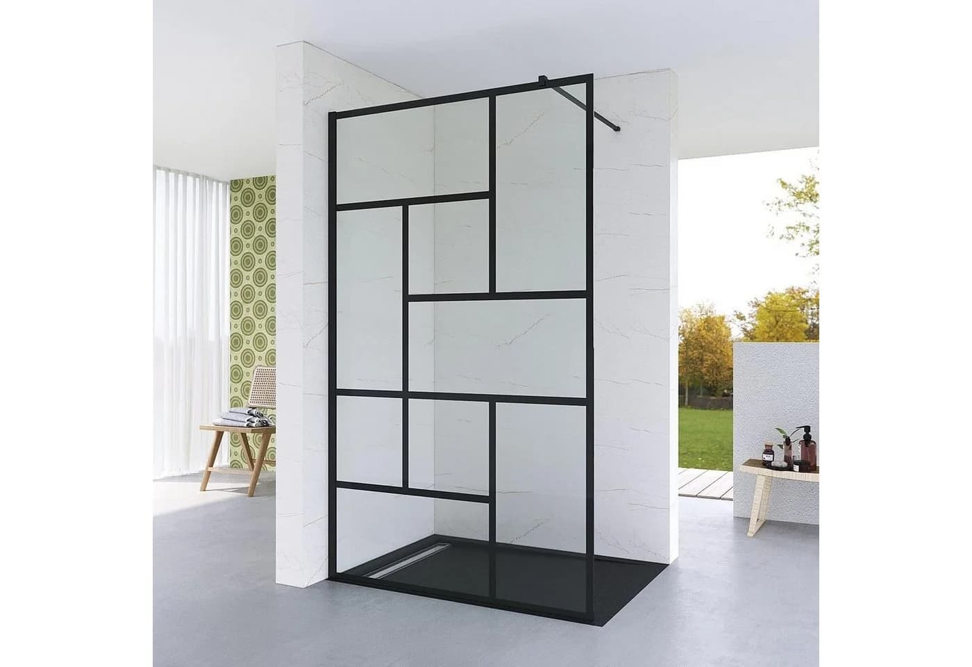 AQUABATOS Walk-in-Dusche Matt Schwarz Nano-Beschichtung - Bild 2