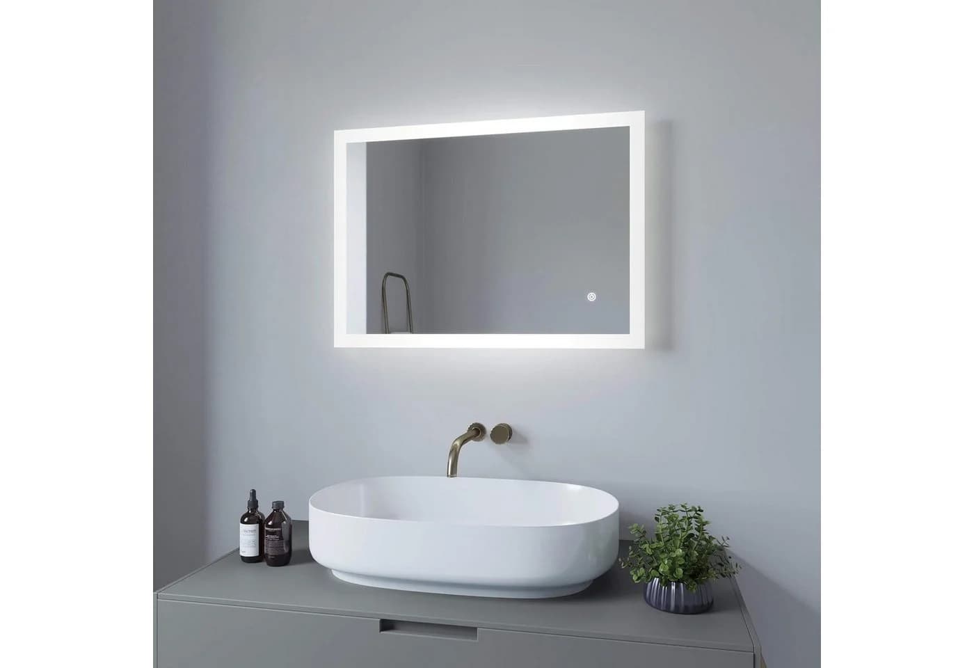 AQUABATOS LED Badspiegel mit Licht Touch Dimmbar Modern - Bild 2