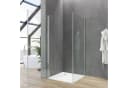 AQUABATOS Eckdusche CANNES rahmenlos 5mm ESG Glas Bild 1