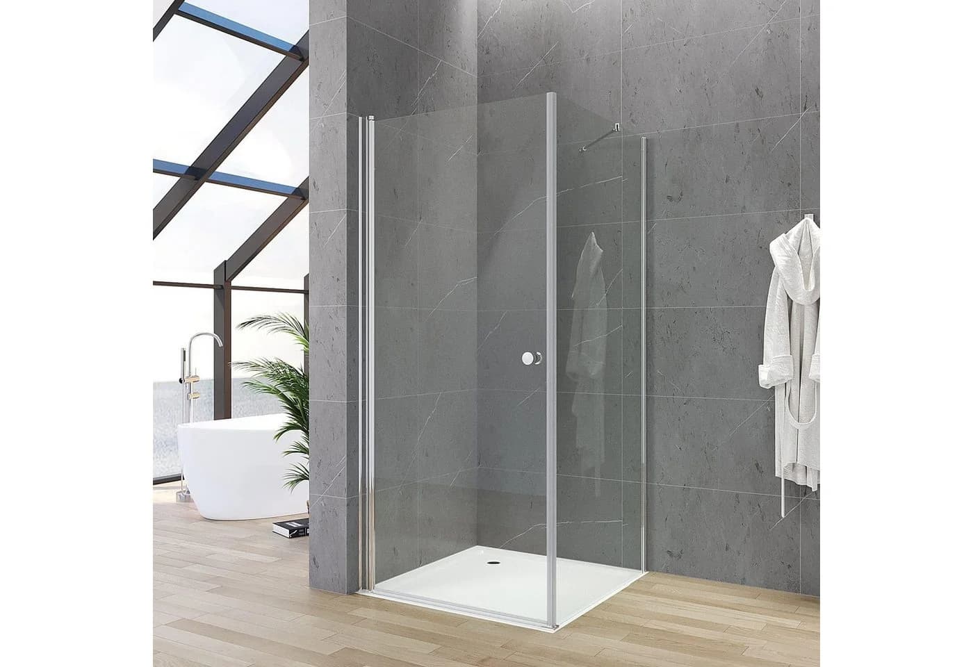 AQUABATOS Eckdusche CANNES rahmenlos 5mm ESG Glas - Bild 2