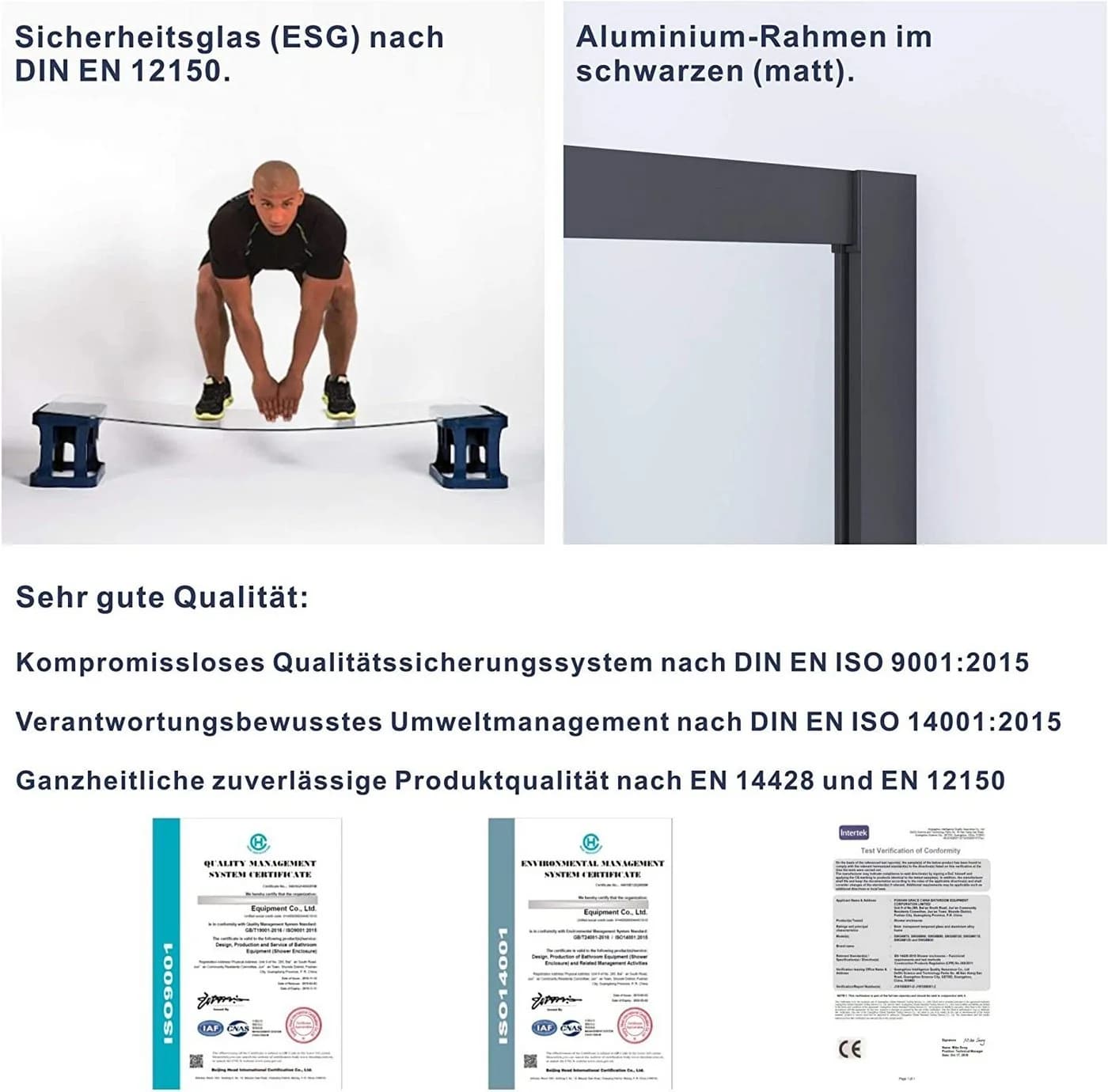 AQUABATOS Runddusche Duschkabine Schwarz Nano-Beschichtung - Bild 5
