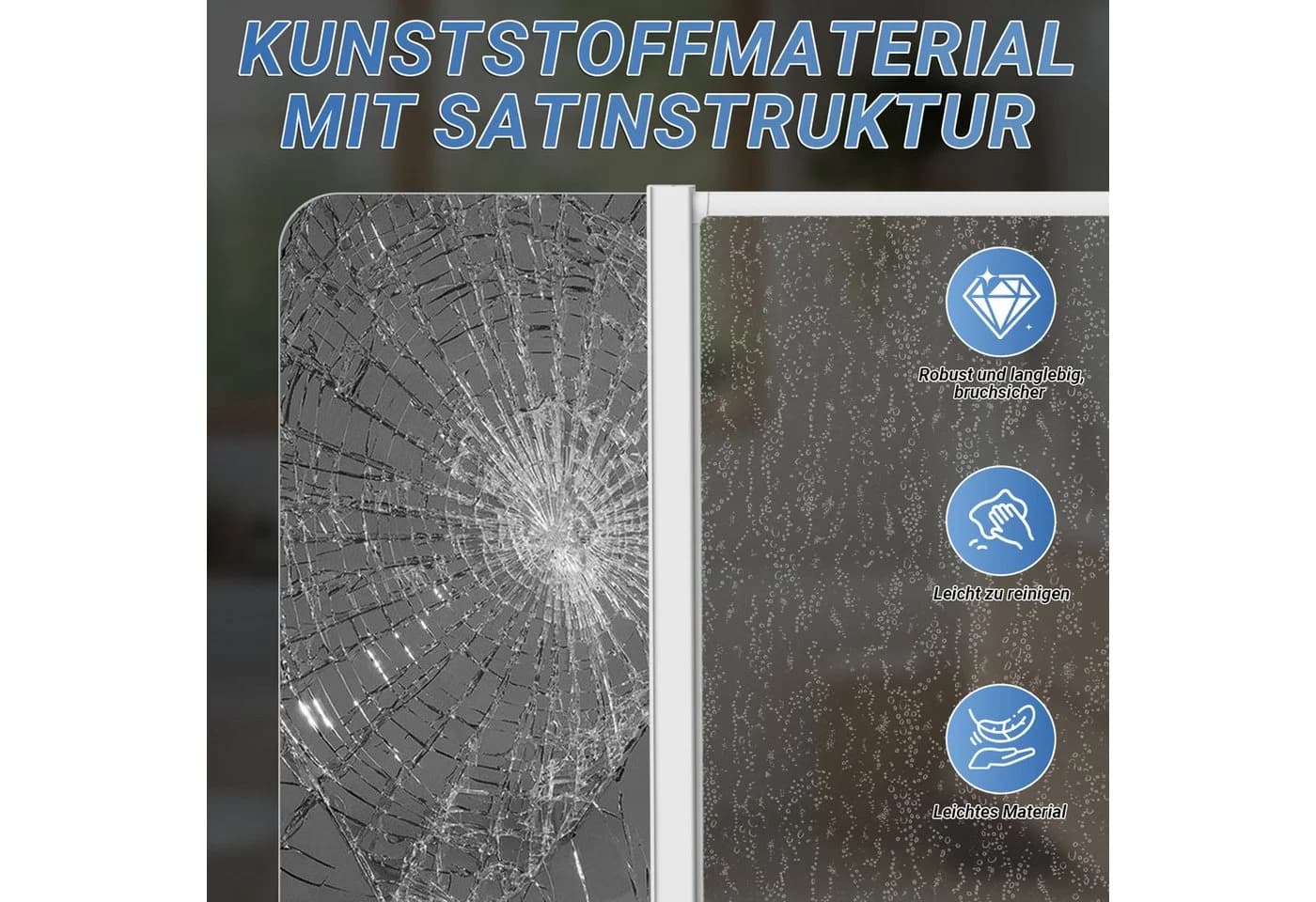 Clanmacy Duschwand Badewannenaufsatz Faltwand Schwarz/Weiß - Bild 5