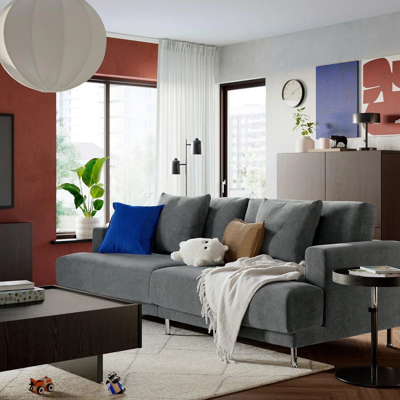 IKEA UPPÅKRA 3er-Sitzelement Sofa Dunkelgrau
