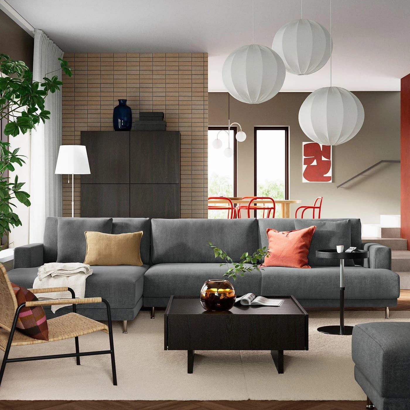 IKEA UPPÅKRA 1,5er-Sitzelement Sofa Dunkelgrau