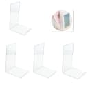 XDeer Buchstütze Klarer Buchständer aus Acryl, Transparente Buchstützen, Warenträger (4 St), als Buchstütze und Aufsteller, Tablet Halter Bild 2