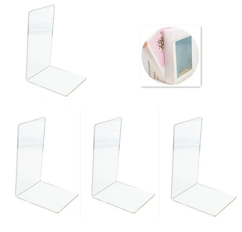 XDeer Buchstütze Klarer Buchständer aus Acryl, Transparente Buchstützen, Warenträger (4 St), als Buchstütze und Aufsteller, Tablet Halter - Bild 2