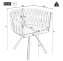 XDeer Schminkstuhl Rosa Samt mit 360° Drehfunktion Bild 5