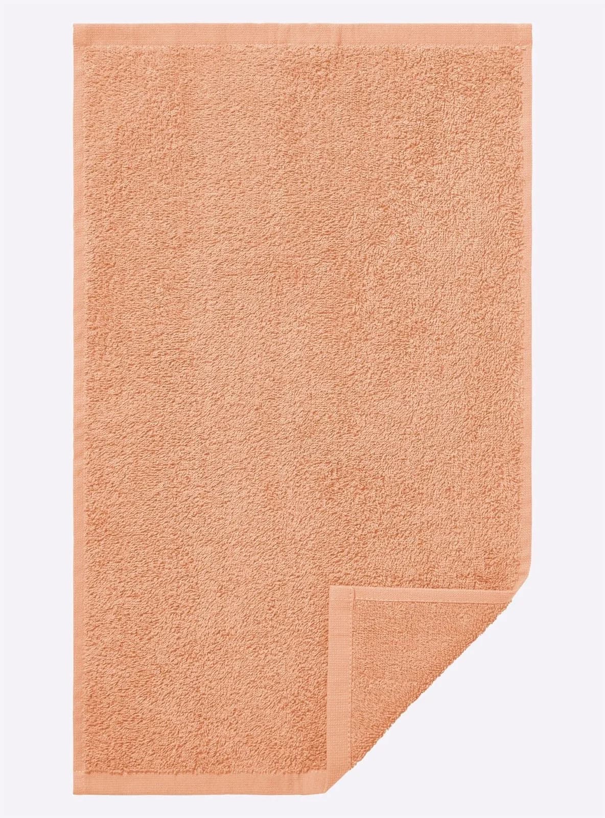 WÄSCHEPUR Handtuch Apricot 100% Baumwolle 50x100 cm